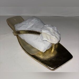 Katy Perry The Camie Shell Gold Flat Classic Thong Sandal NEW Women‎ 12M Beach